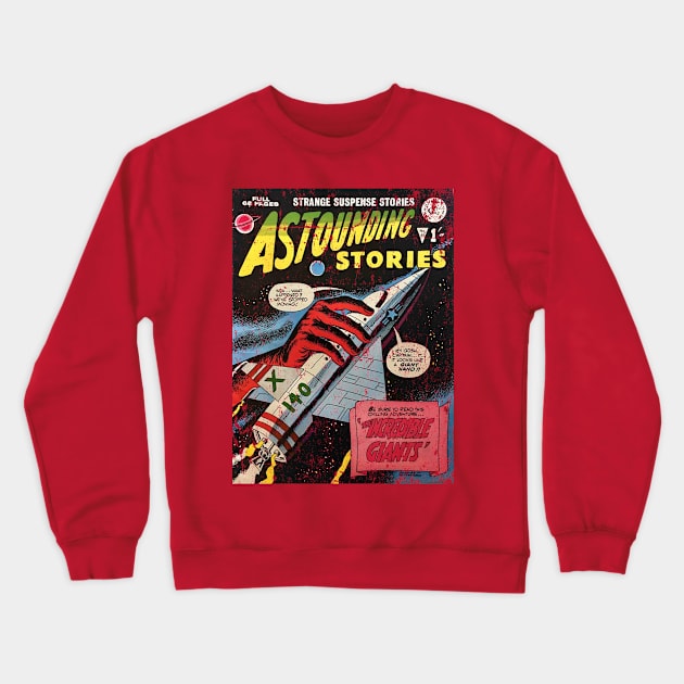 Astounding Stories Crewneck Sweatshirt by MindsparkCreative